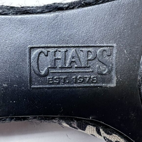 Chaps Dakoda Womens Peep‎ Toe Heels Cheetah Print Wedge Pumps Size 8M Woven - Picture 8 of 8